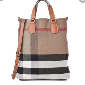 Burberry Canvas House Check Crossbody Large